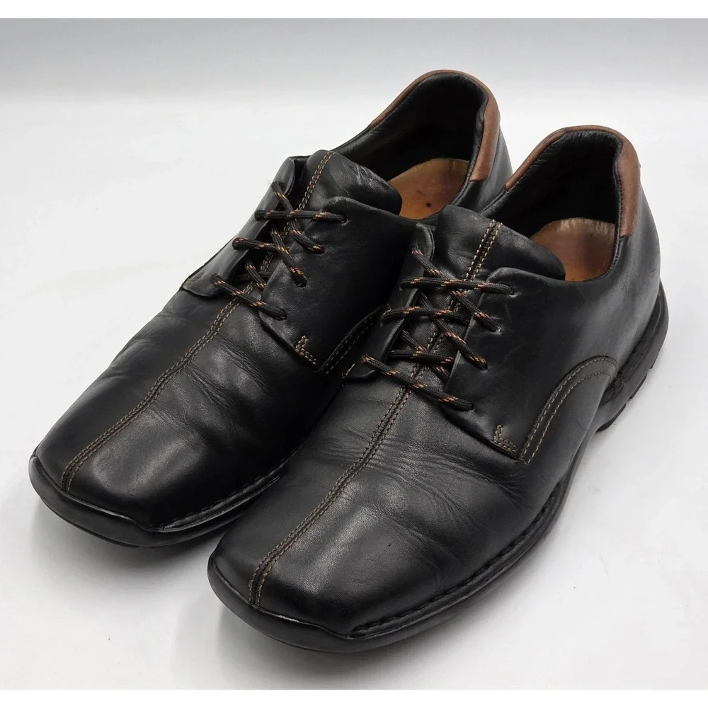 Cole Haan Zeno Lace II Mens 9M Black Leather Oxfords Comfort Shoes Split Toe